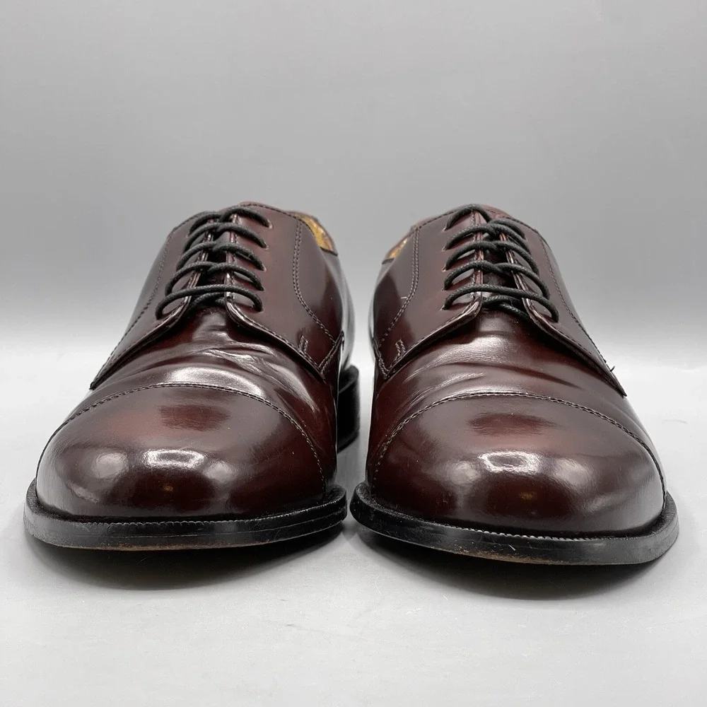 Cole‎ Haan Men's 10 Shoes Leather Brown Cap Toe Mahogany Oxford Caldwell